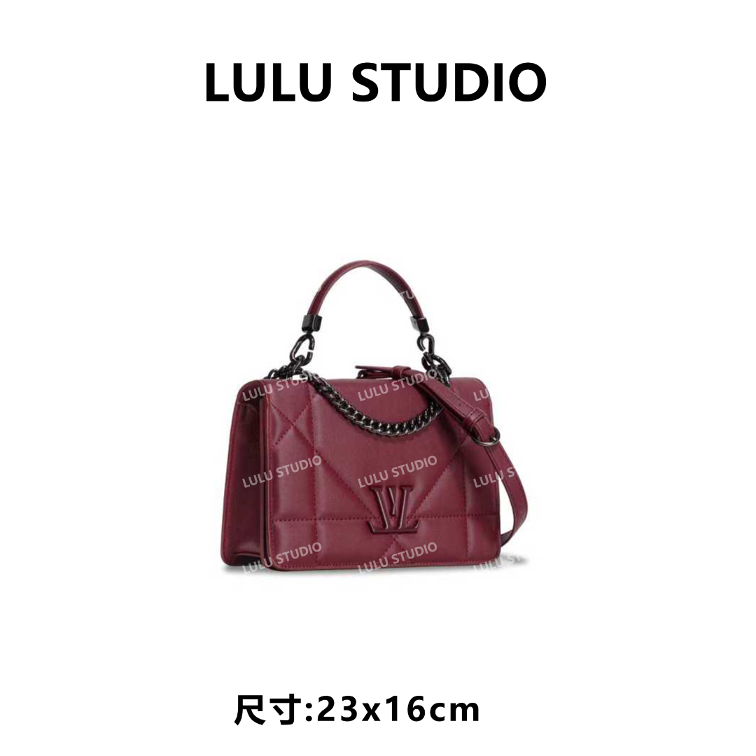 【LULU】GQ-7995-安可拉红RAIN.CUN气质时尚百搭简约斜跨轻奢女包