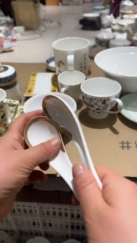 骨瓷隆达骨瓷小调羹2个