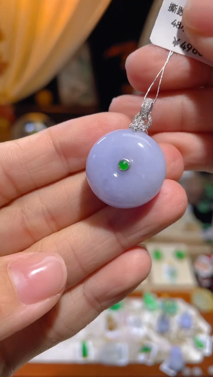 【闪购商品】翡翠颈饰18K金镶嵌假一赔三