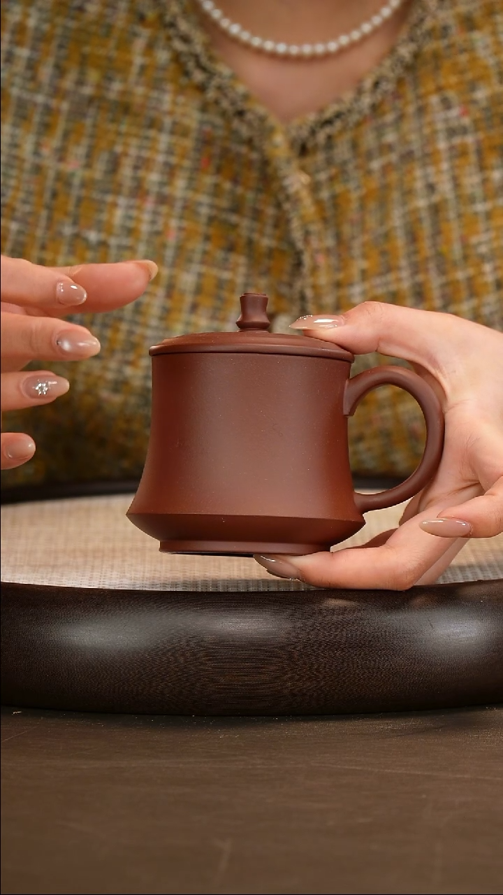 紫砂盖杯底槽清柱础盖杯