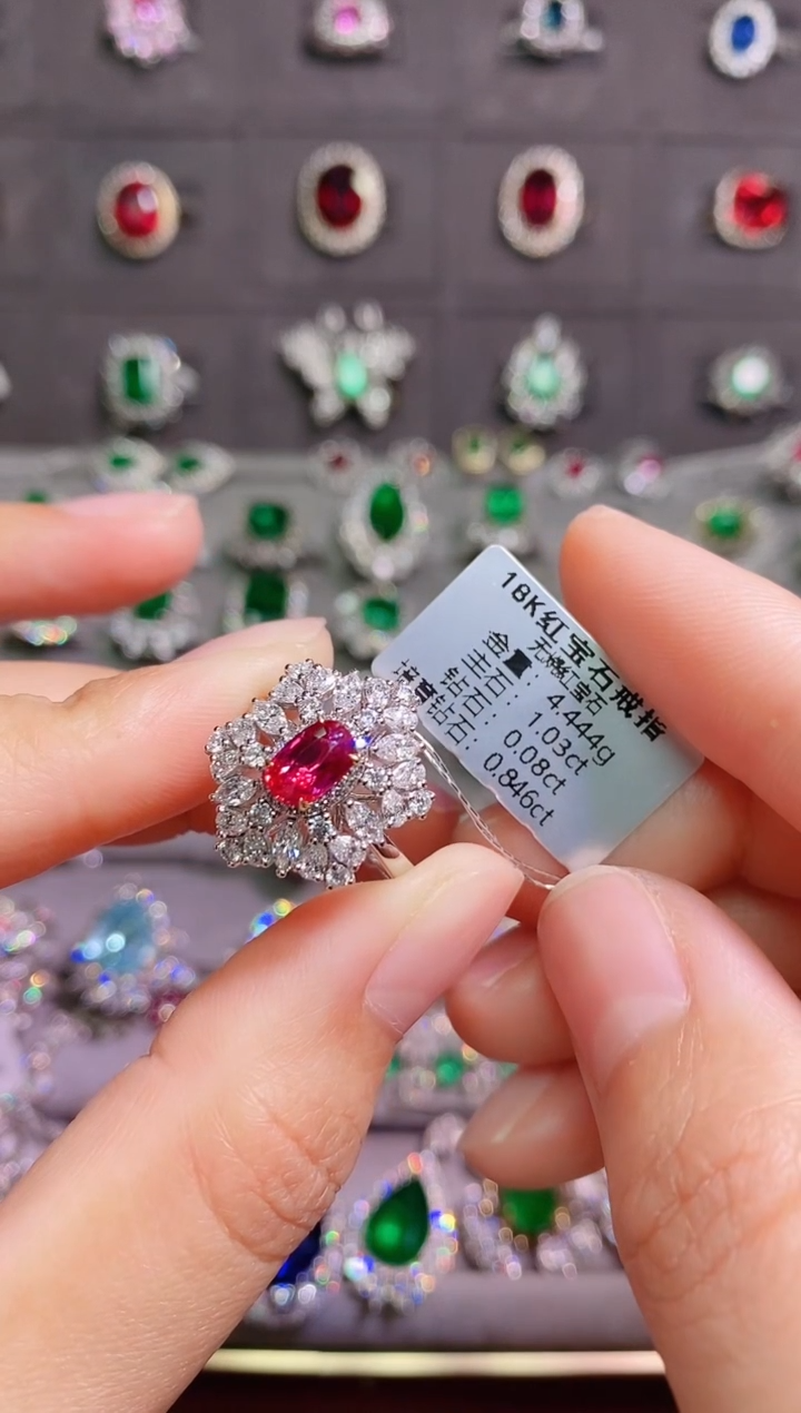 【闪购商品】红宝石18K金戒指18K金镶嵌1