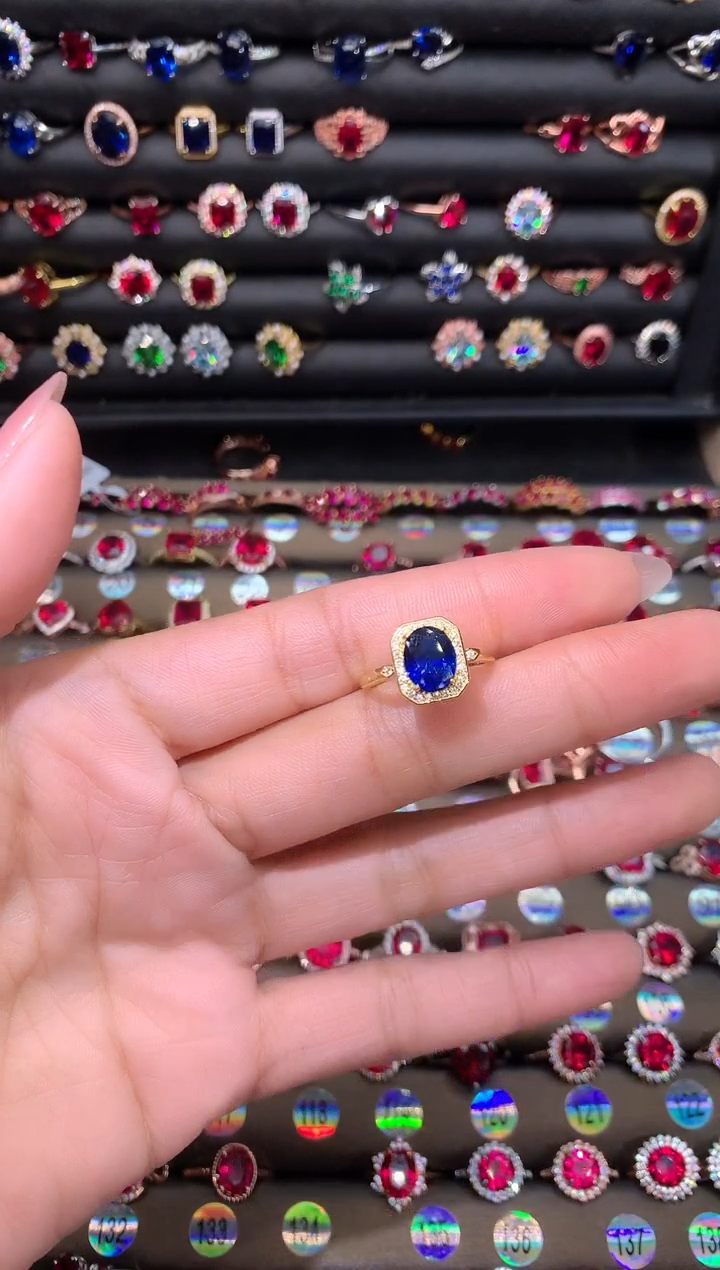 【闪购商品】蓝宝石戒指银S925镶嵌1