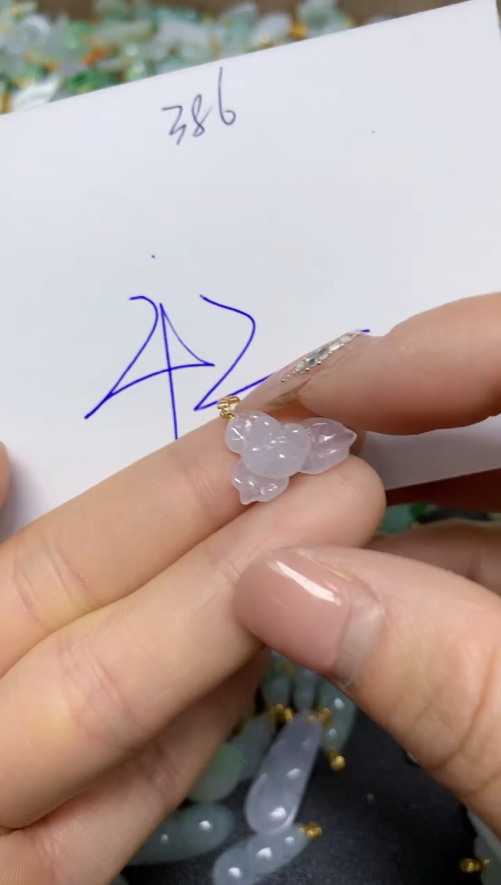 【闪购商品】翡翠挂件18K金镶嵌 天然翡翠A货