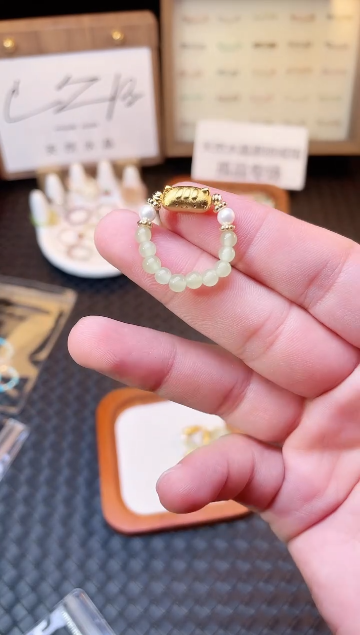 合金石英质玉戒指z-3法棍猫