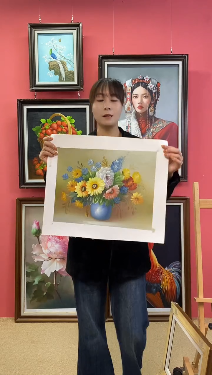 油画郁*香尺寸30*40画芯（不含框） 
