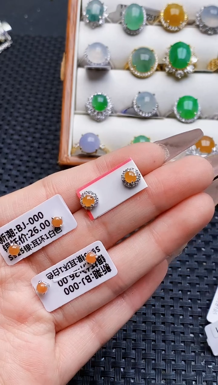 银S925镶嵌戒指翡翠➳****?8565