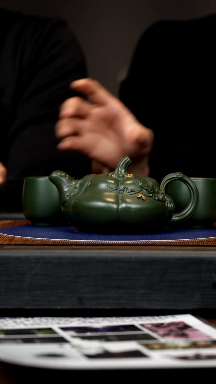 【闪购商品】紫砂茶壶CYL 绿泥 南瓜3