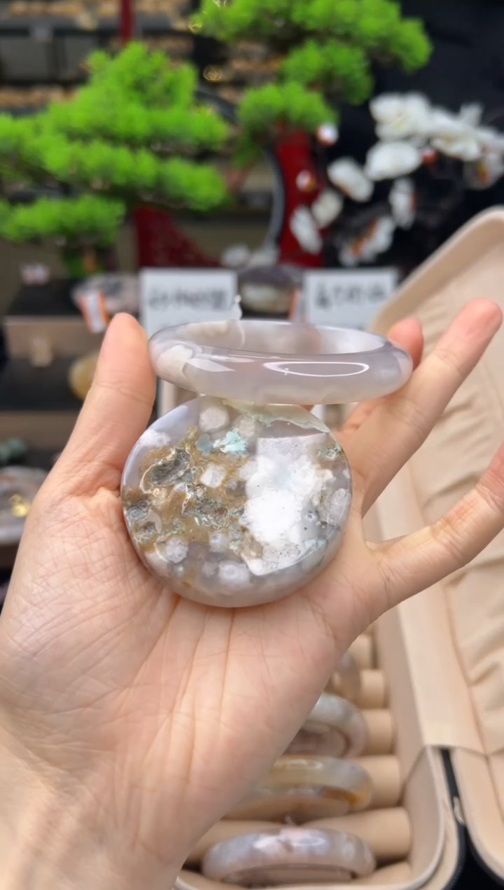 【闪购商品】石英质玉未镶嵌手镯56圈口（赠送镯心）32093