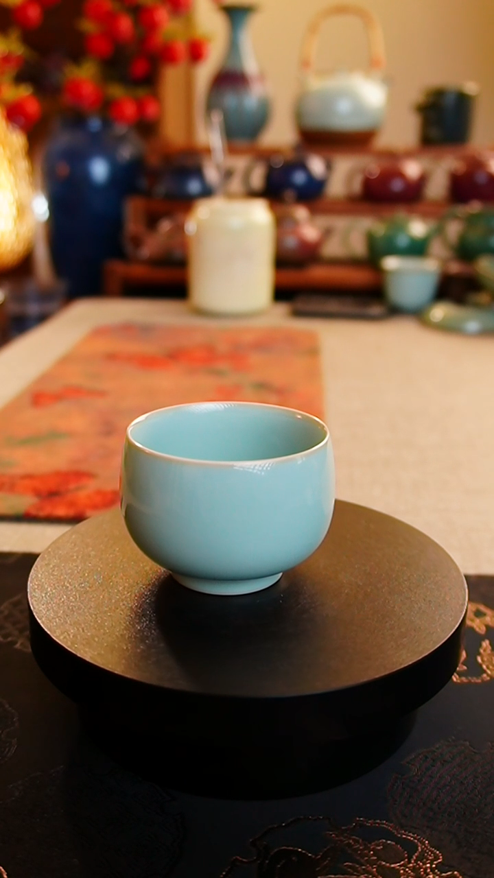 【闪购商品】瓷片汝瓷罗汉杯  天青   Z