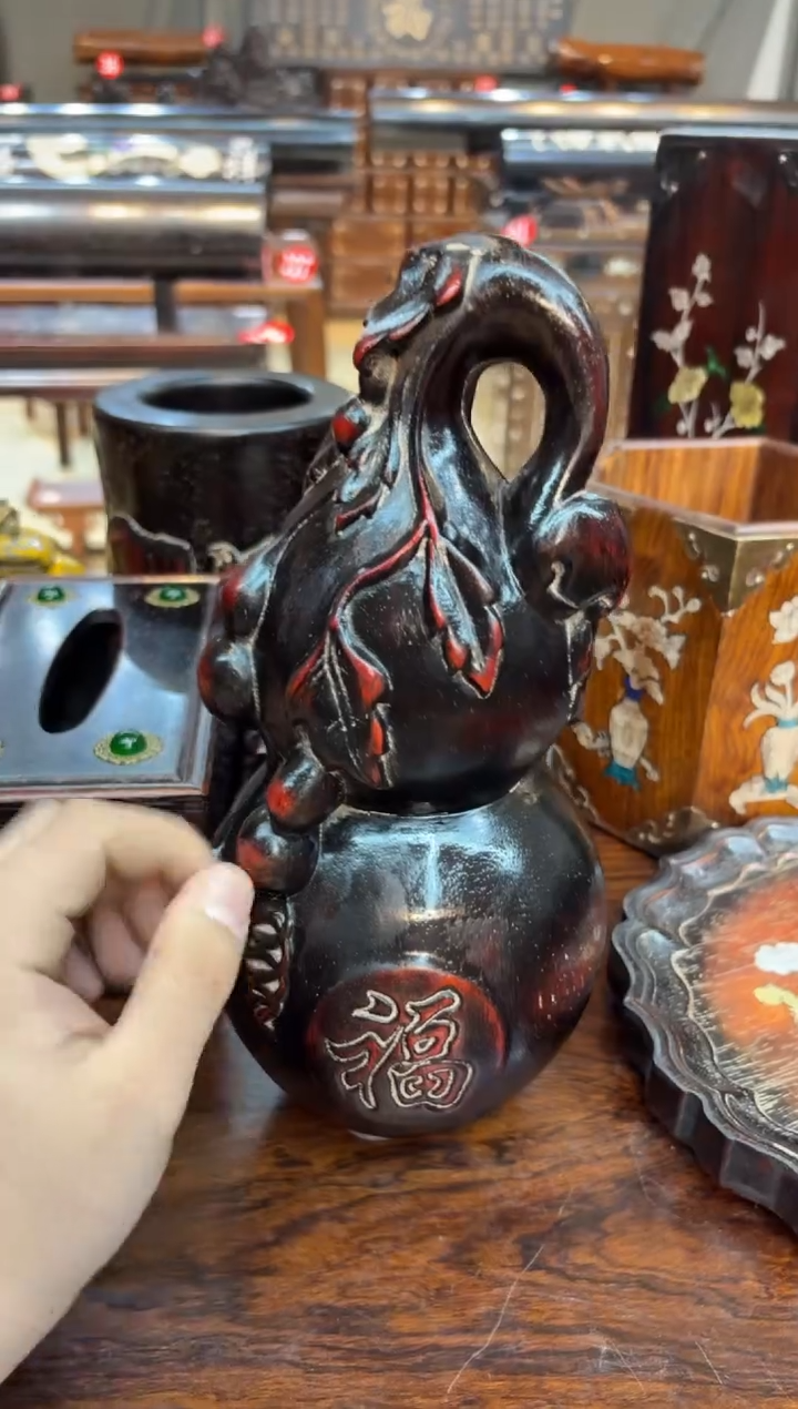 小叶紫檀葫芦摆件