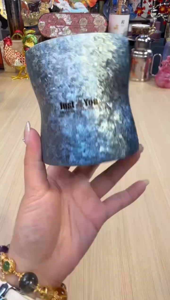 铜印熙玺纯钛水杯260ML-蓝