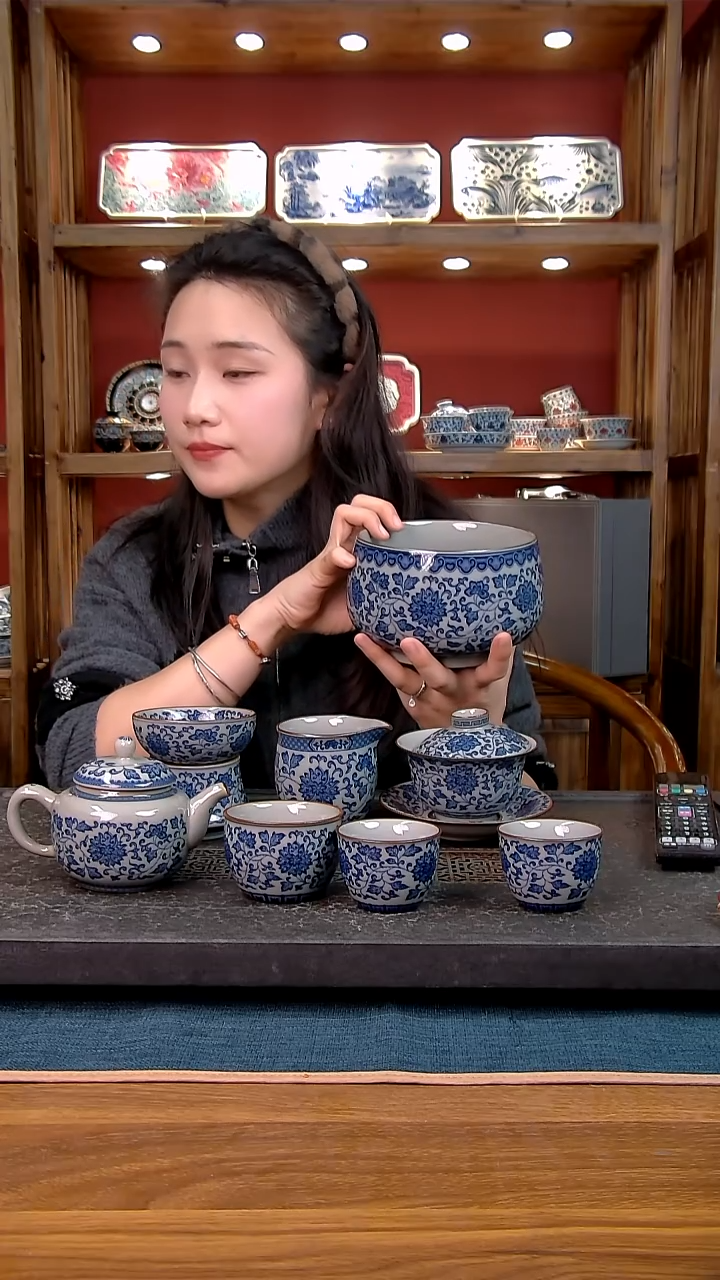 简装家用款8件套 老陶泥开片纹陶瓷茶具