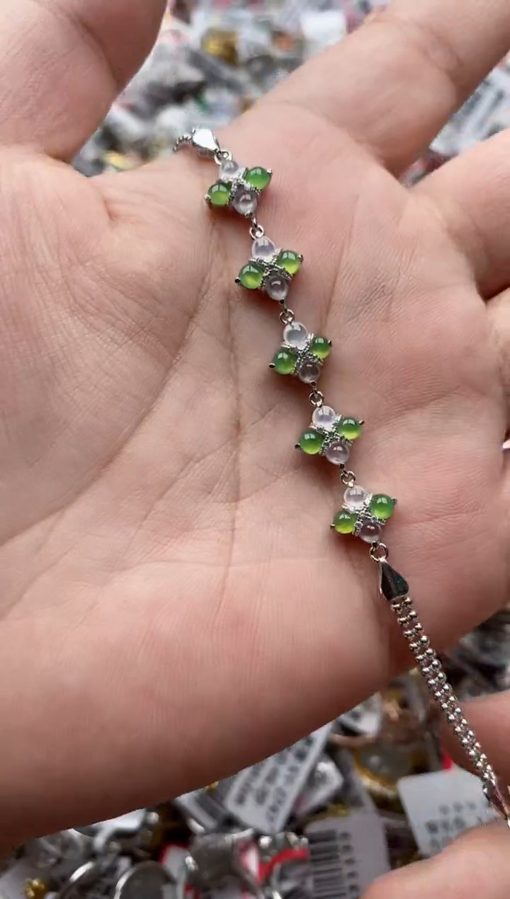 【闪购商品】翡翠戒指银S925镶嵌77777---7