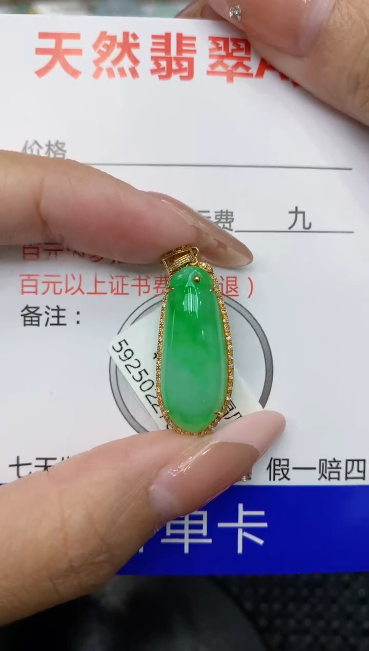 【闪购商品】翡翠颈饰18K金镶嵌111111111