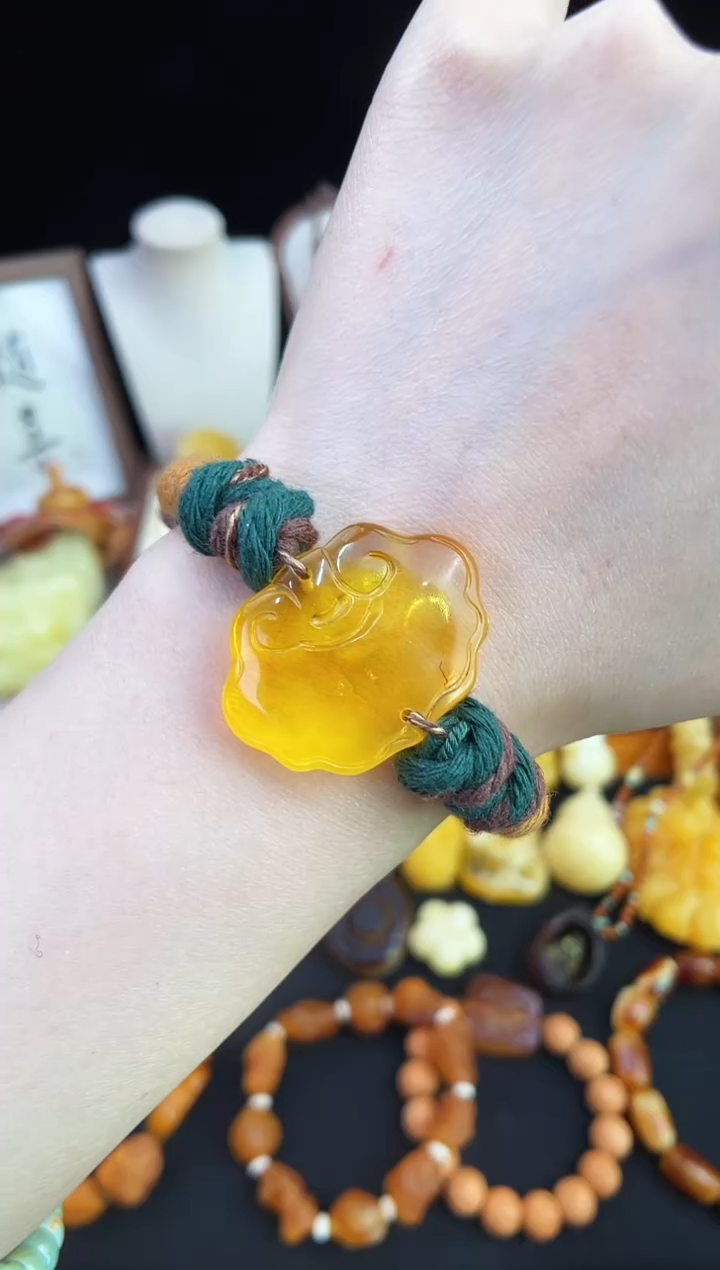 琥珀未镶嵌珠宝奇石柒月