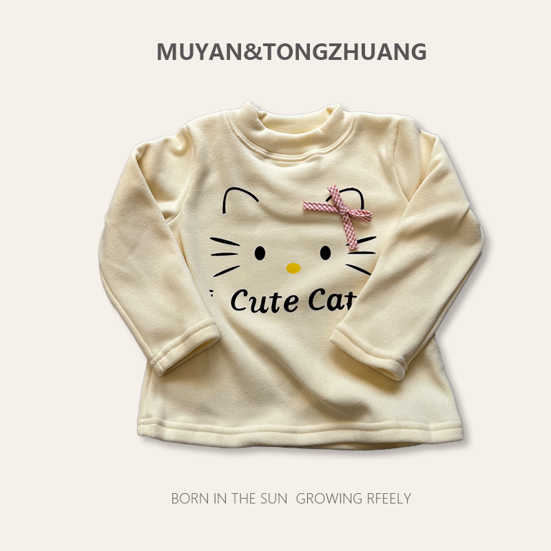 【MU&YAN高定】清仓女童卫衣印花洋气女宝秋季女长袖圆领打底122203