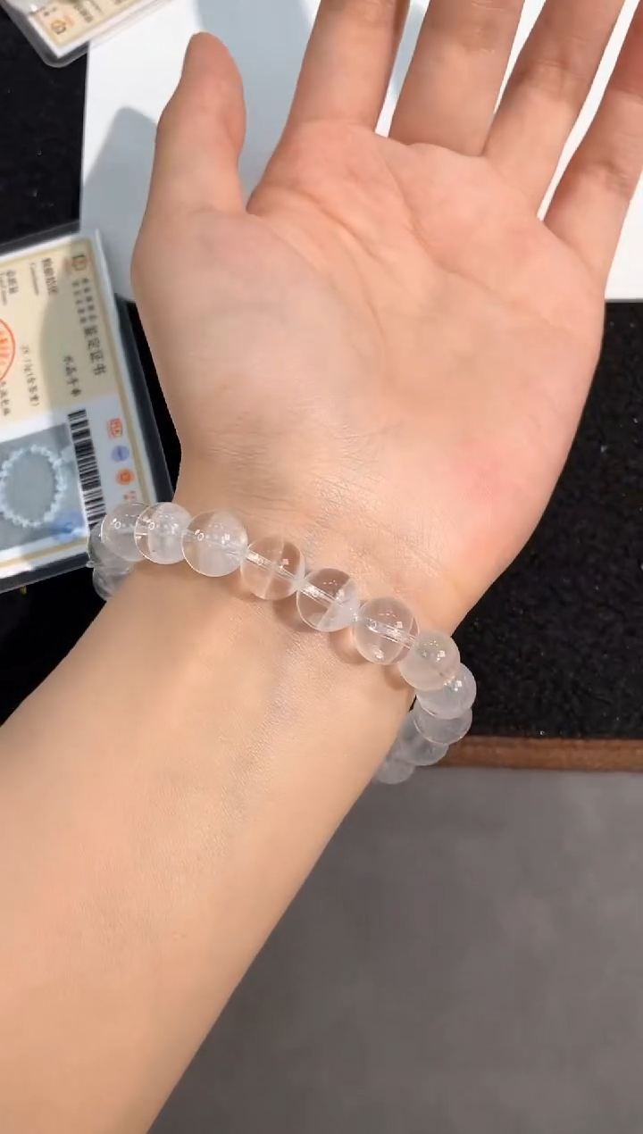 【闪购商品】水晶手链未镶嵌90号白幽灵单圈10mm