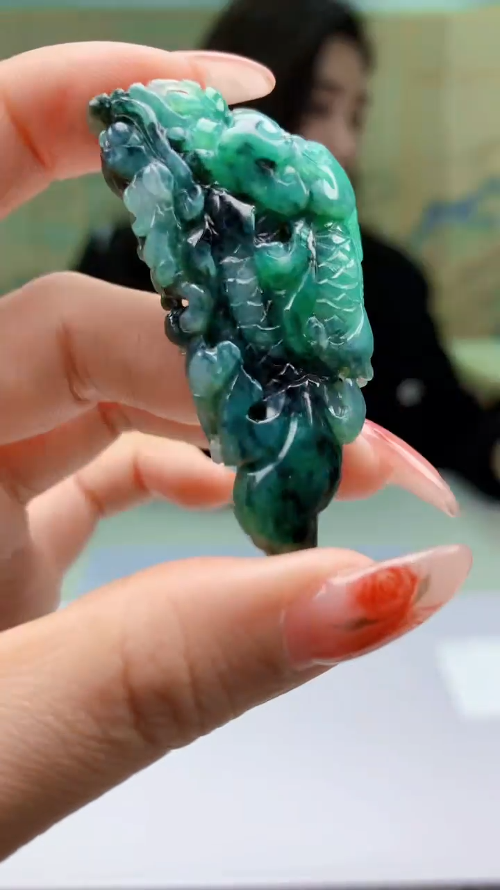 【闪购商品】定制翡翠未镶嵌4829ty-毛货挂件53