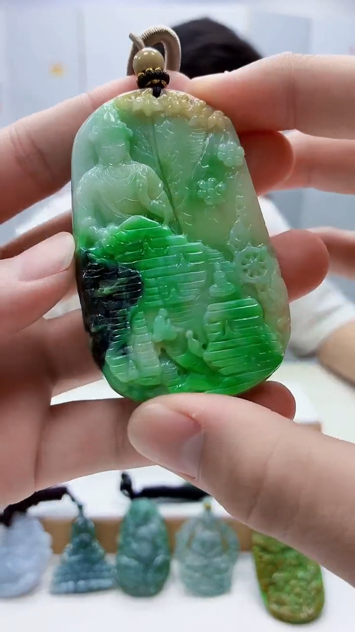 未镶嵌定制翡翠4917bb-毛货挂件93