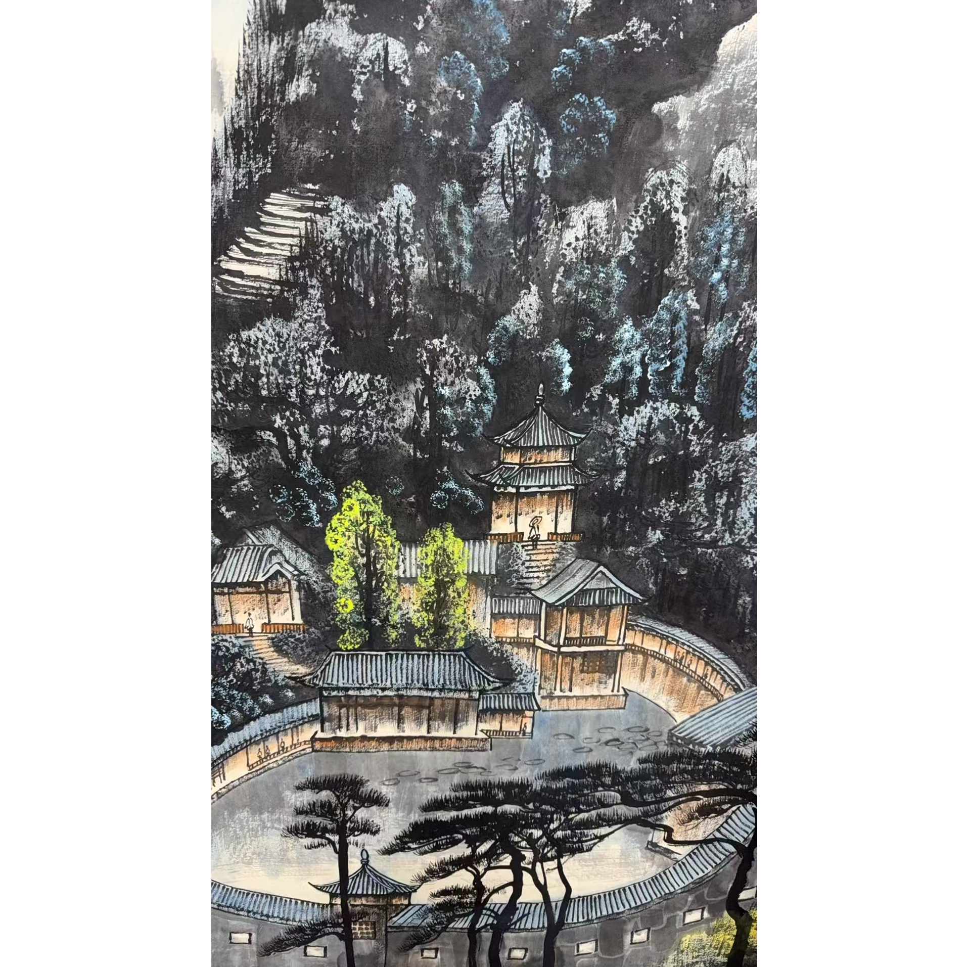 李老款 风景立轴 135 65 7.8平尺