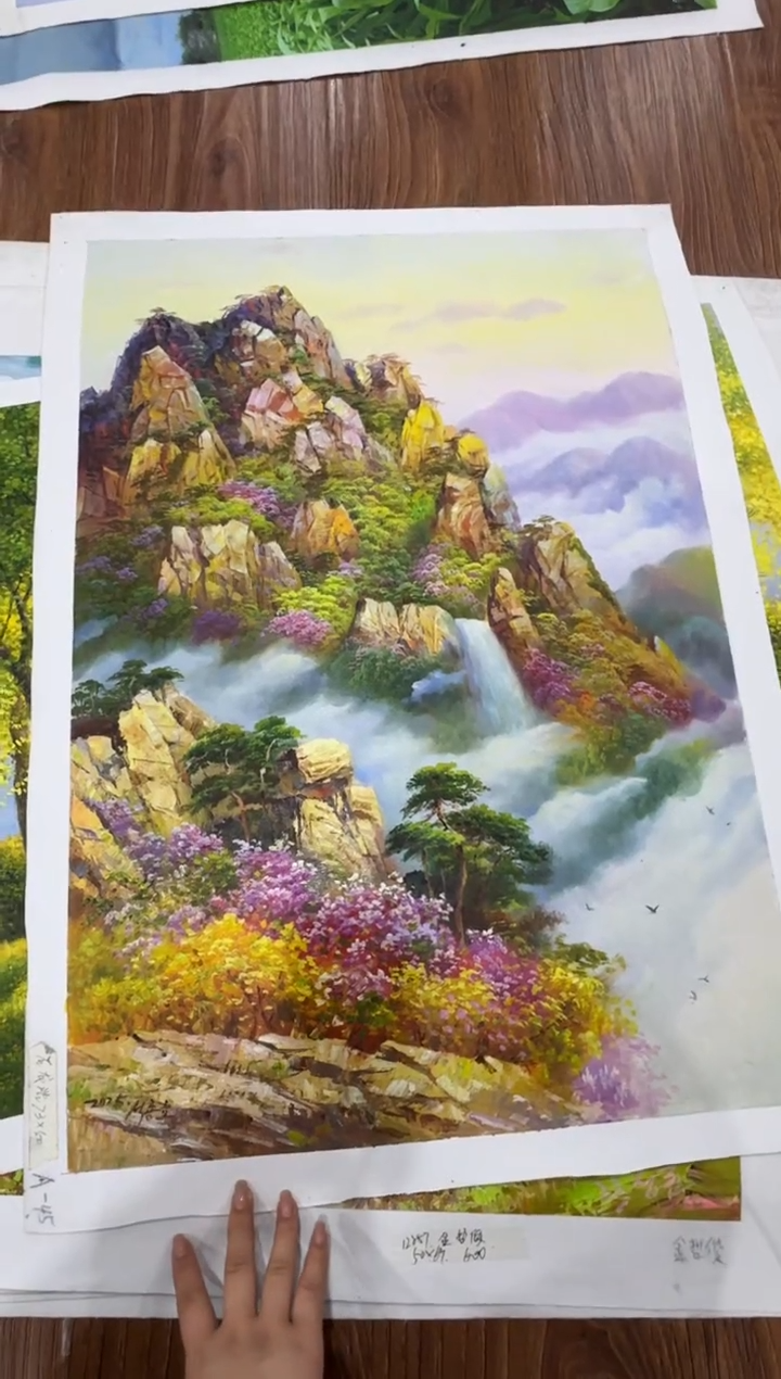 油画【特价画芯】朝鲜画家原创手绘油画作品