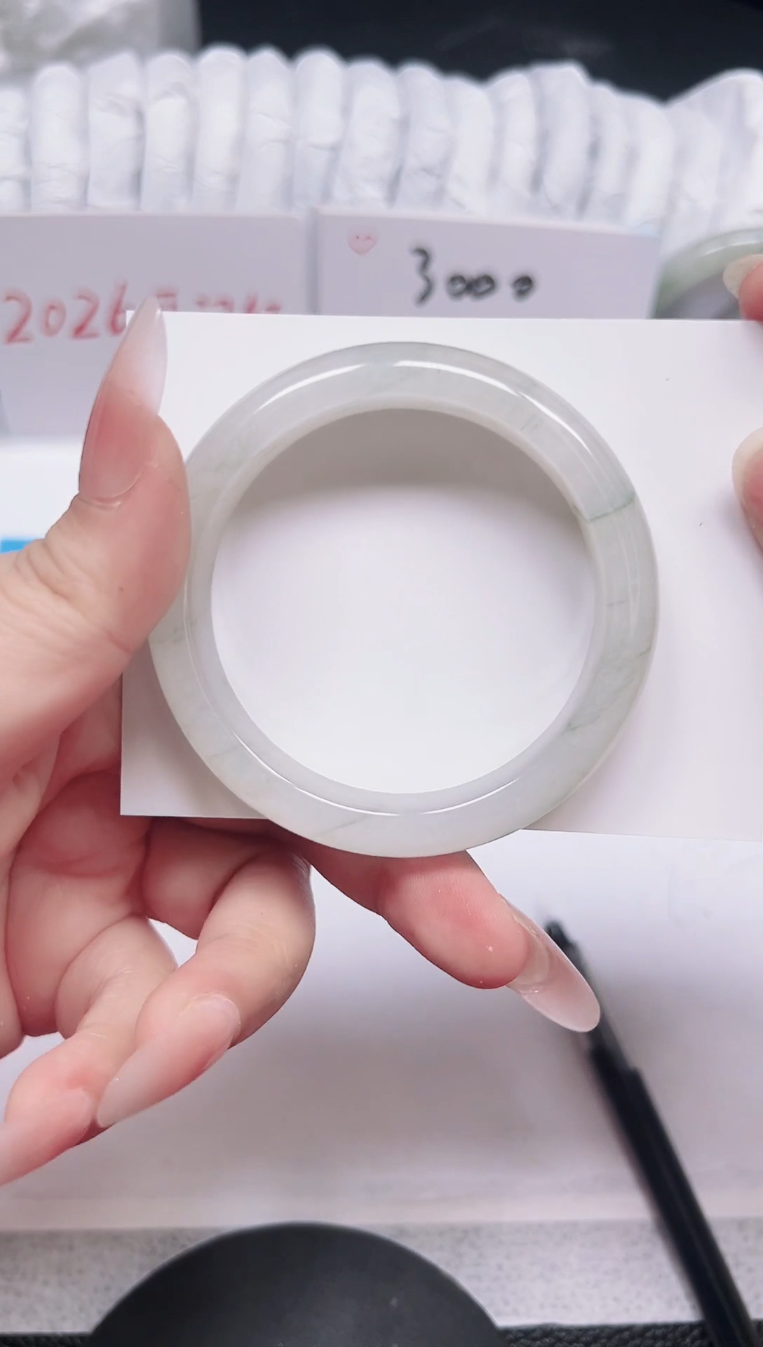 未镶嵌手镯石英质玉120-52.5