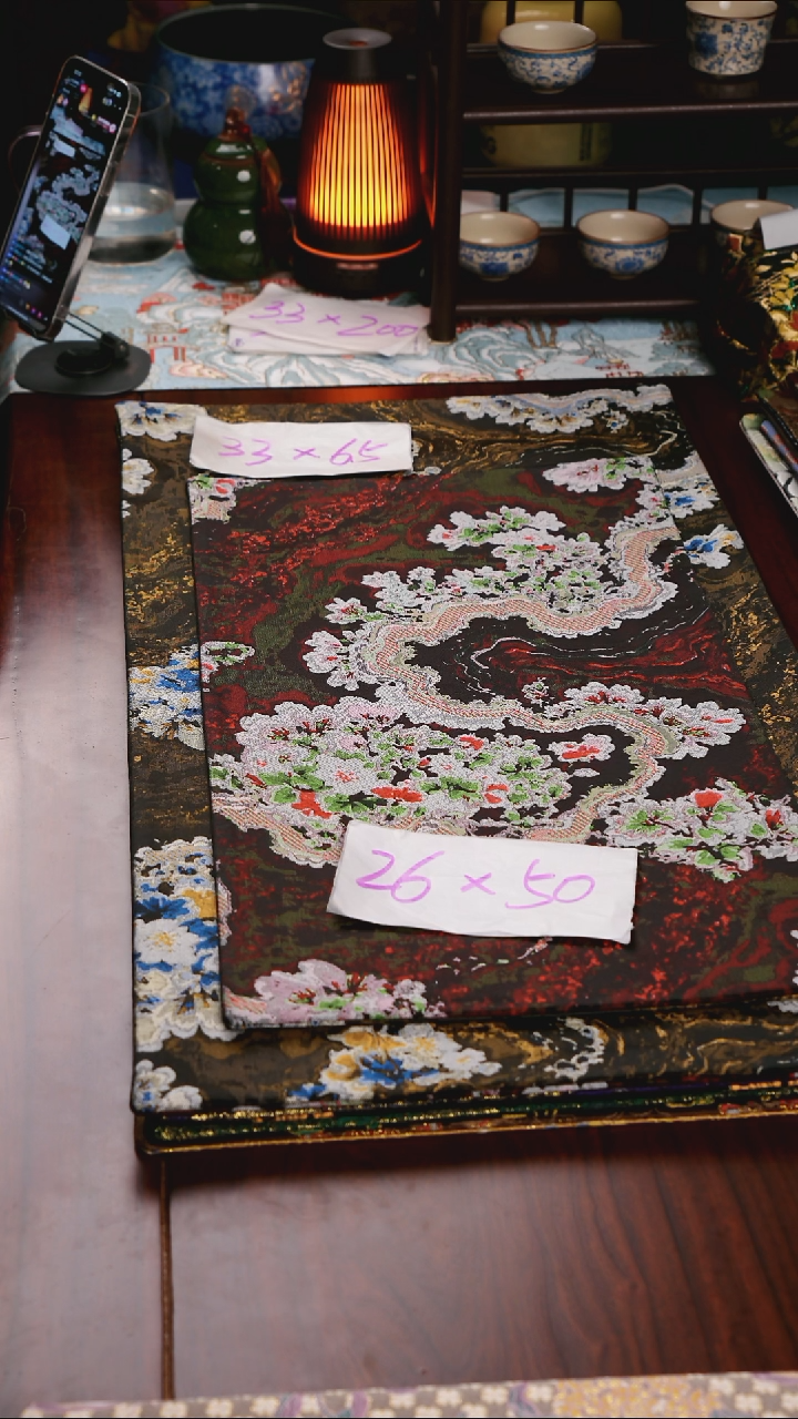 【流金岁月双面】中国风干泡织锦茶席26*50