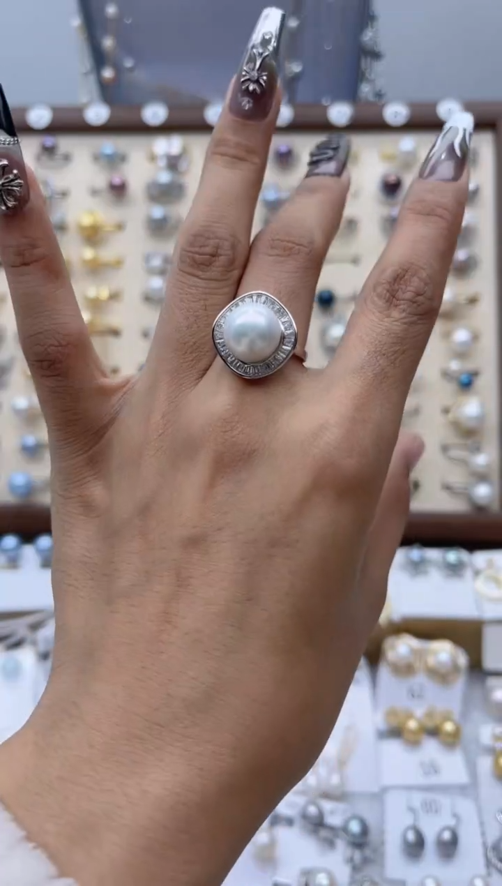 【闪购商品】淡水珍珠戒指合金31