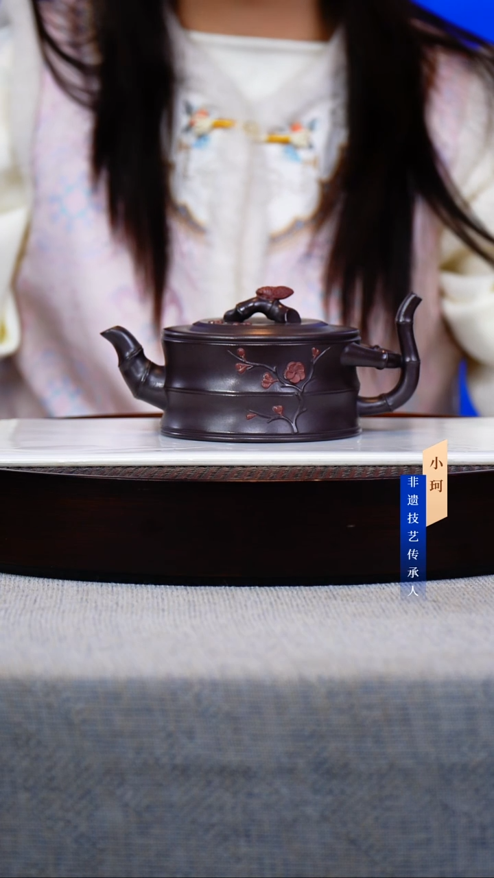 茶壶紫砂黑墩头400cc左右            陶茶文化 