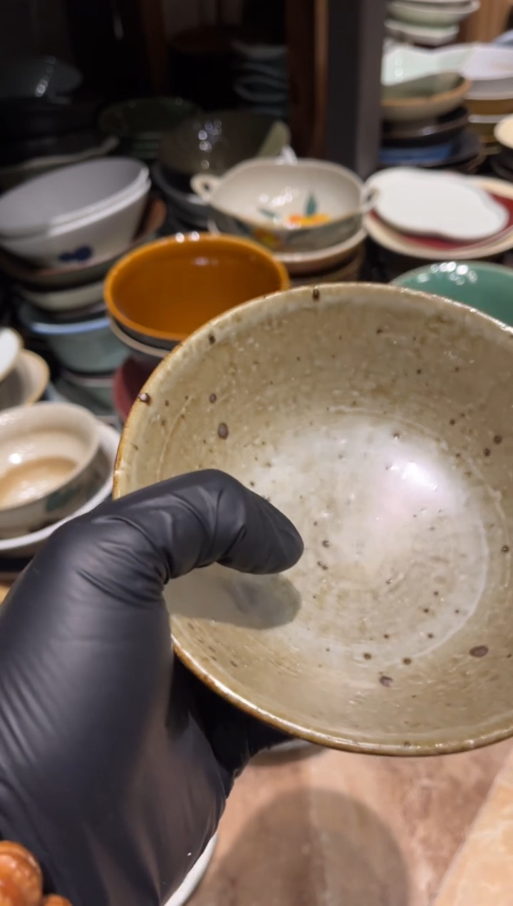 【闪购商品】瓷片431手工粗陶麻点小碗1只