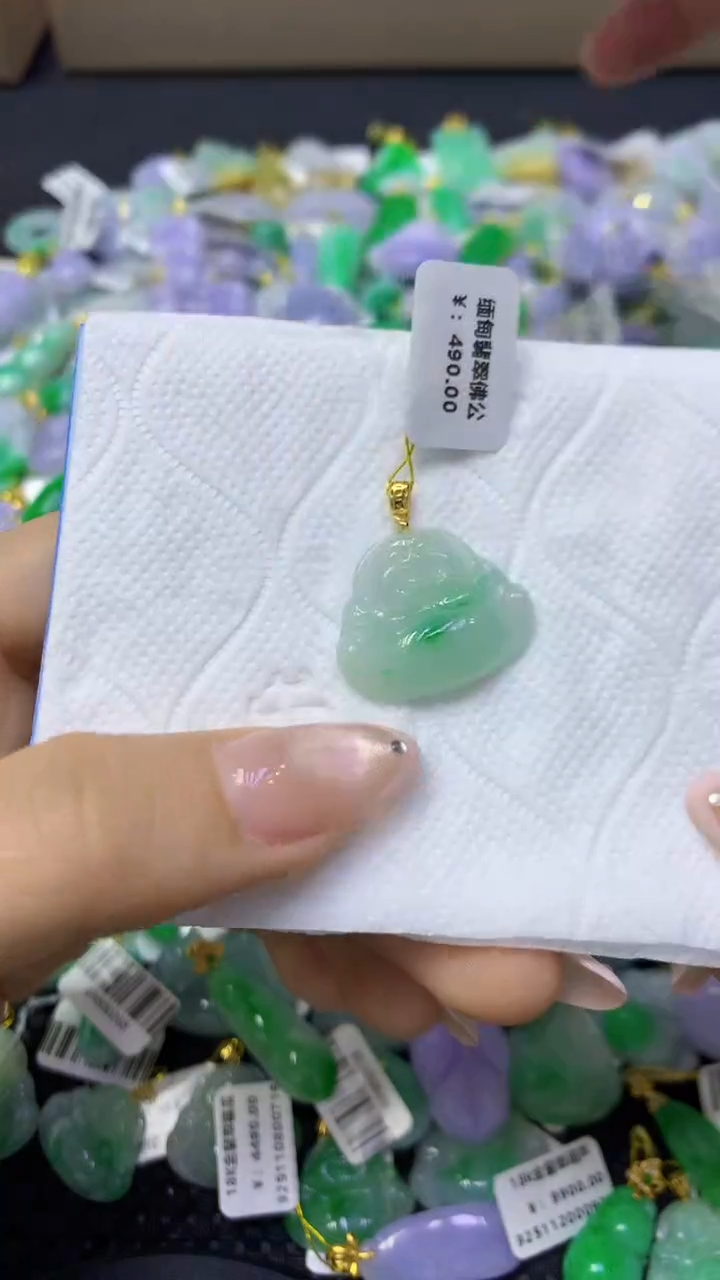 颈饰未镶嵌翡翠天然缅甸翡翠A货