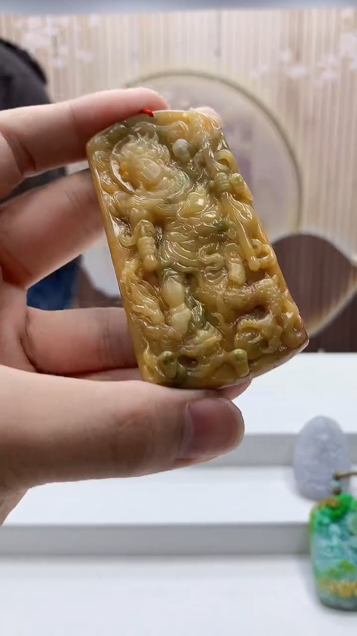 定制翡翠未镶嵌4812bb-毛货挂件70