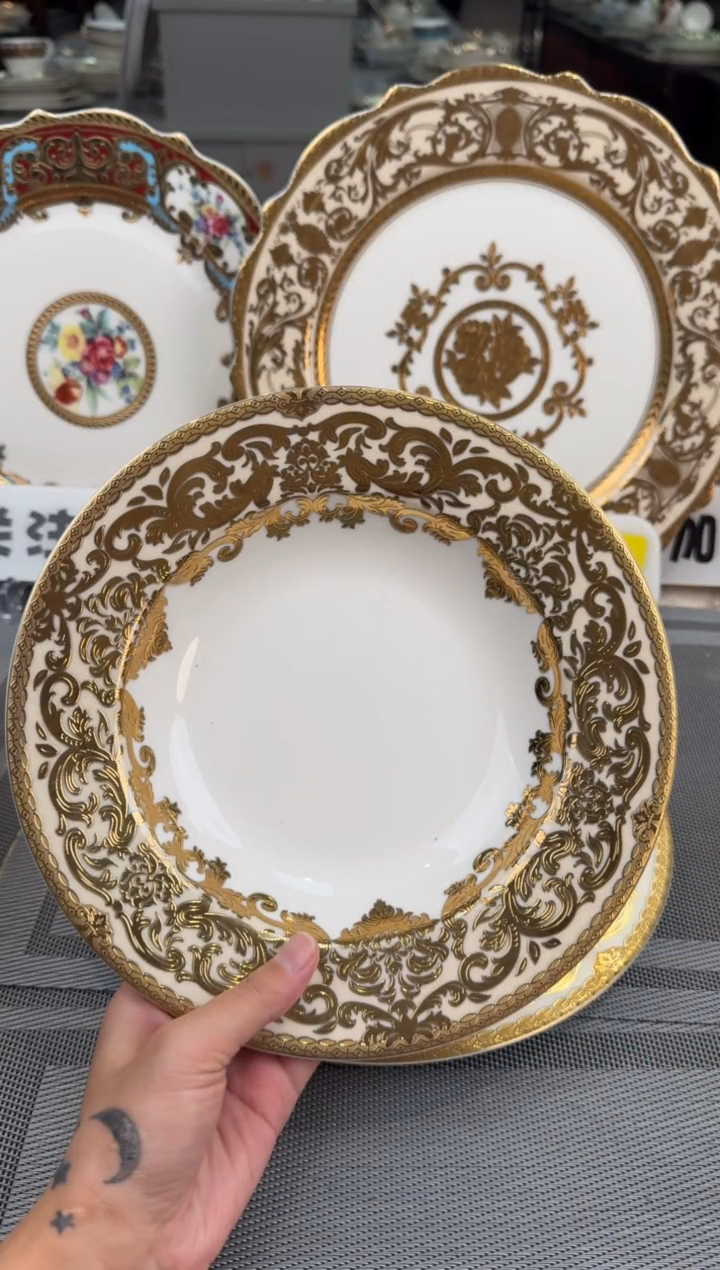 【闪购商品】瓷片9英寸草帽盘  福利微瑕