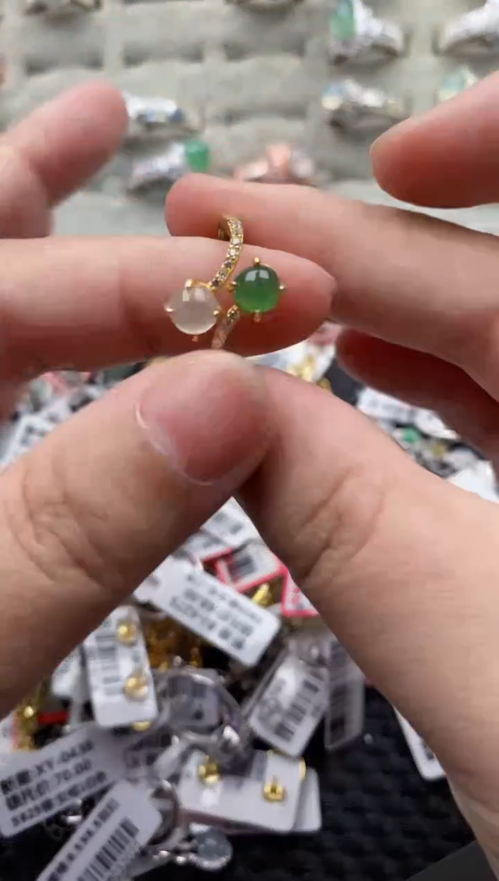 【闪购商品】翡翠戒指银S925镶嵌555555---10
