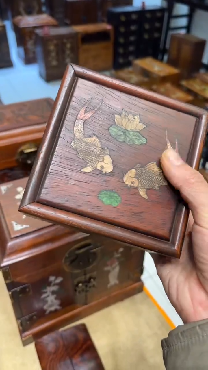 【闪购商品】木连年有余方抽拉盒