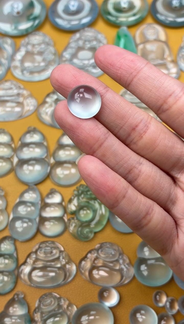 吊坠(不含链)未镶嵌翡翠56 蛋面 13.6 6.8