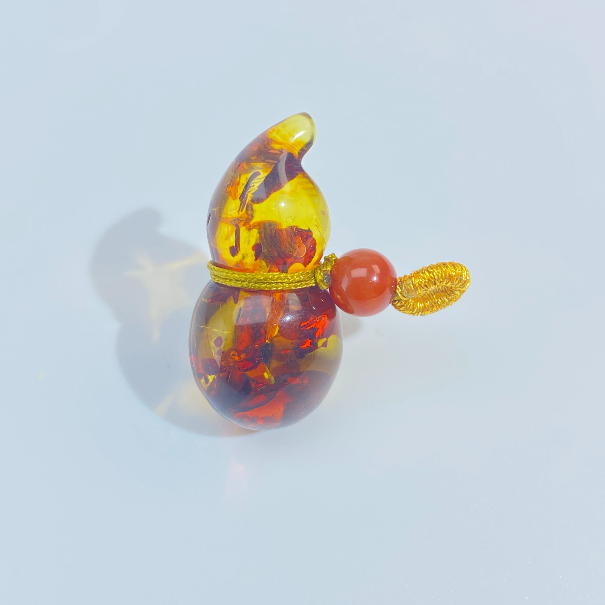 新人开播福利：天然俄罗斯花珀葫芦吊坠提溜挂饰可挑（多样性发一）