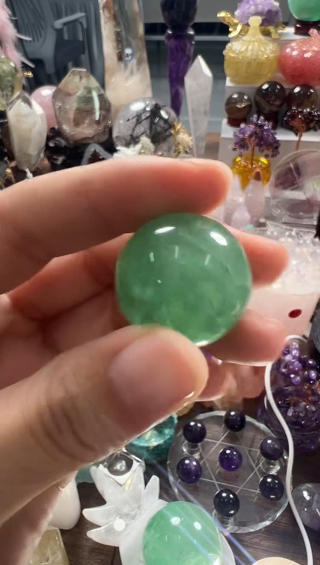 未镶嵌珠宝半成品水晶S172 约2.5cm