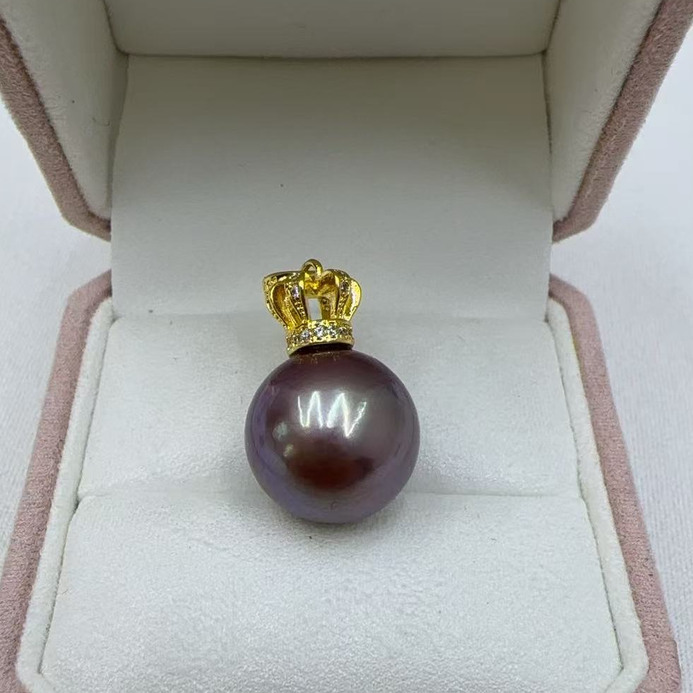 【金皇冠吊坠】天然淡水珍珠颈饰