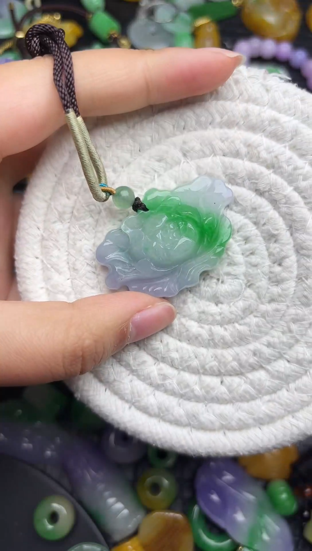 颈饰未镶嵌翡翠缅甸翡翠吊坠