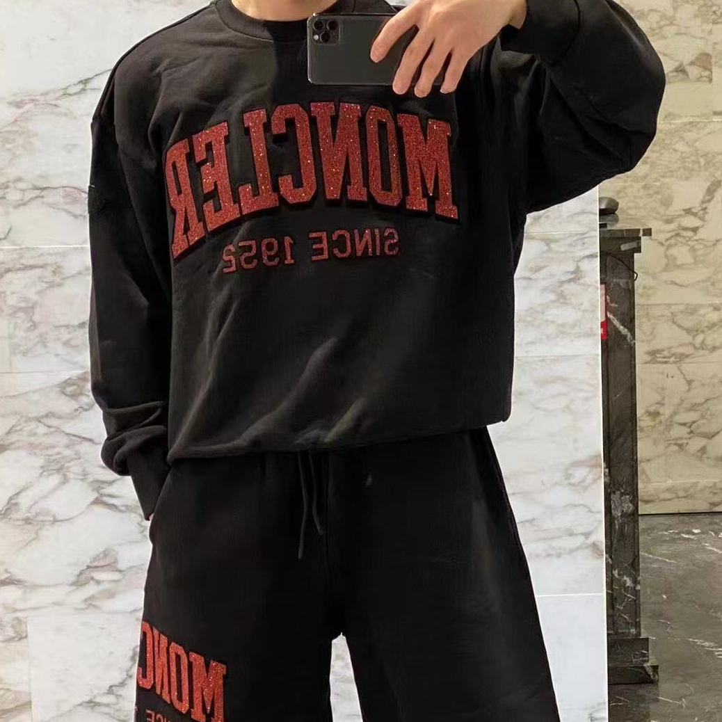 全新未使用 MONCLER /徽标字母卫衣/S/L码