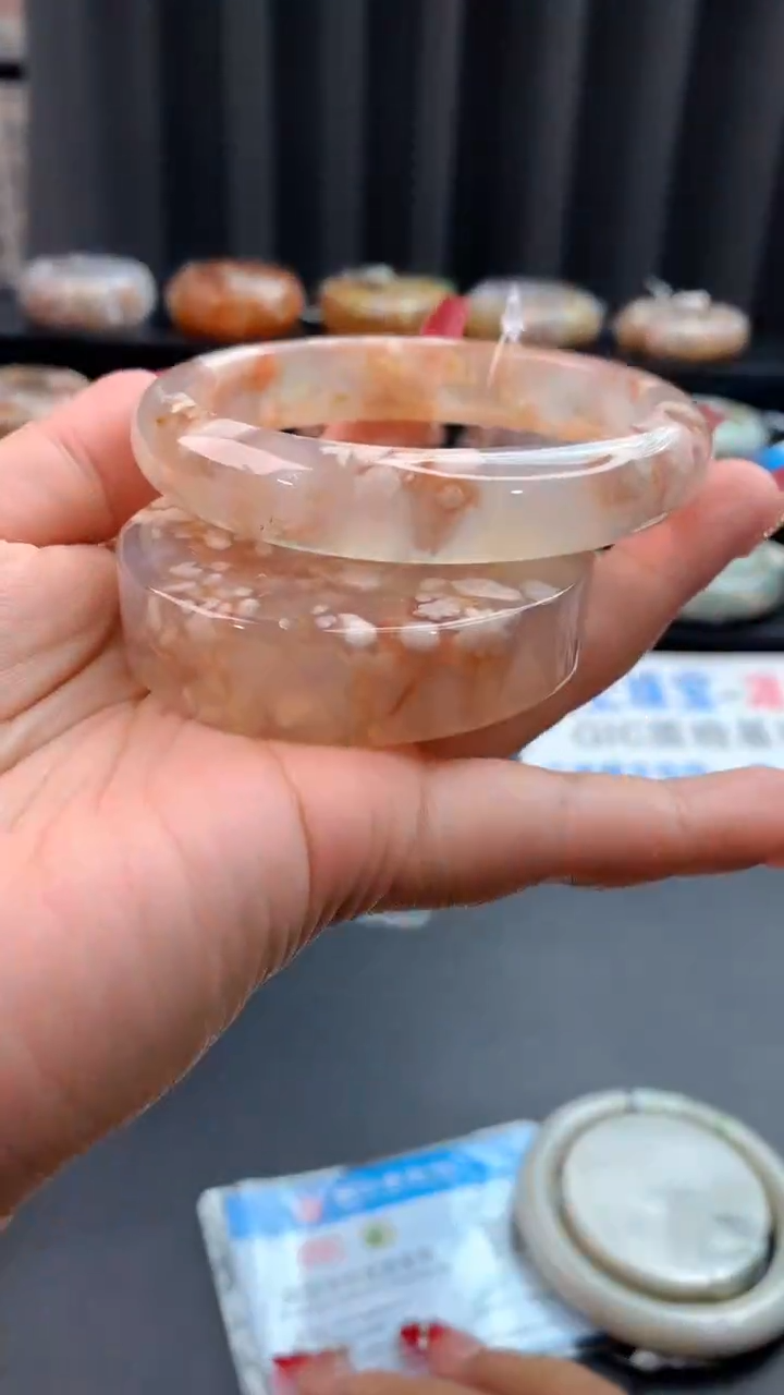 未镶嵌手镯石英质玉蓝*（62圈口）赠送镯心