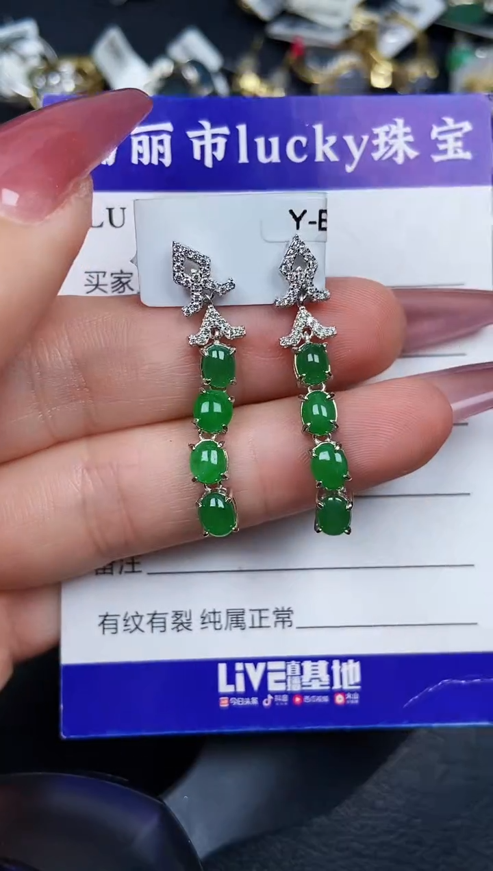 翡翠银S925镶嵌颈饰2200