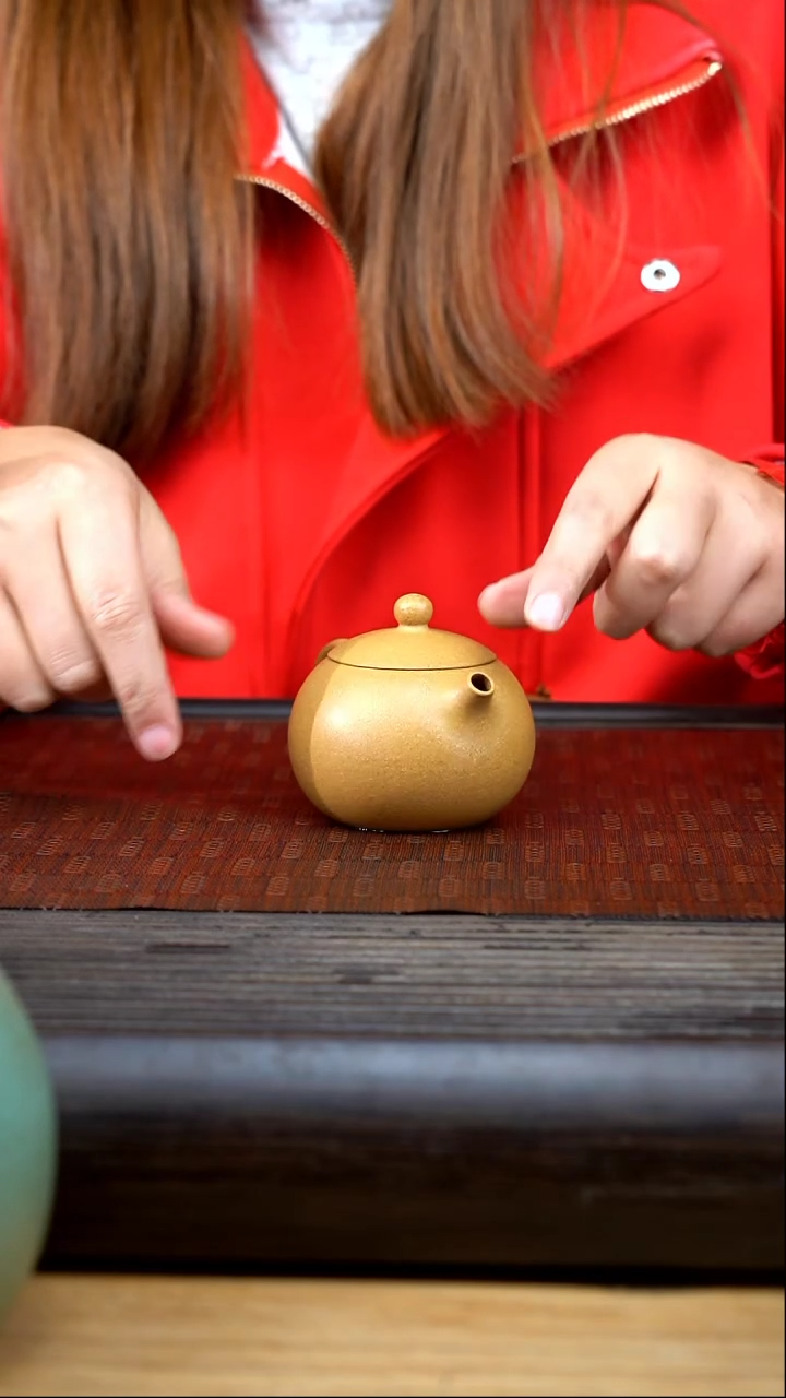 【闪购商品】紫砂茶壶黄金段手磨粗纱西施微瑕不退不换