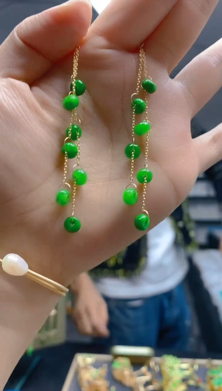 【闪购商品】翡翠耳饰合金0263翡翠耳线