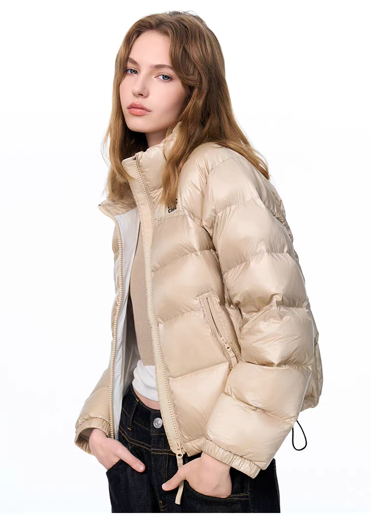 金YU 杰 2025秋季新款立领短款轻薄面包服女款羽绒服1128