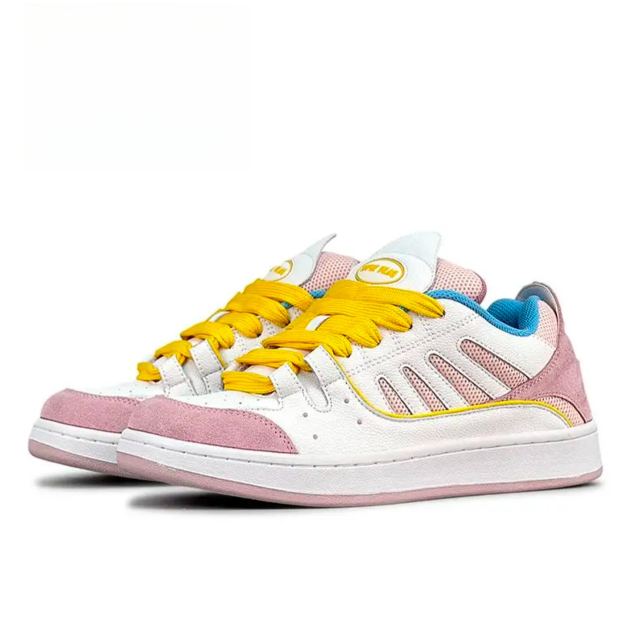 面包拼色复古翻毛拼接低帮运动女女款粉色缓震厚底爆款冬季防滑