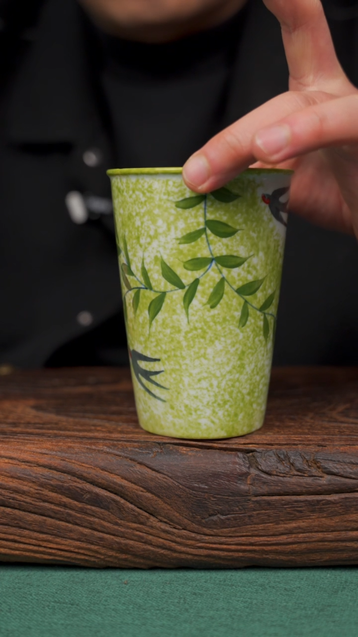 【闪购商品】瓷片100寻一缕瓷香杯釉下手工手绘瓷器