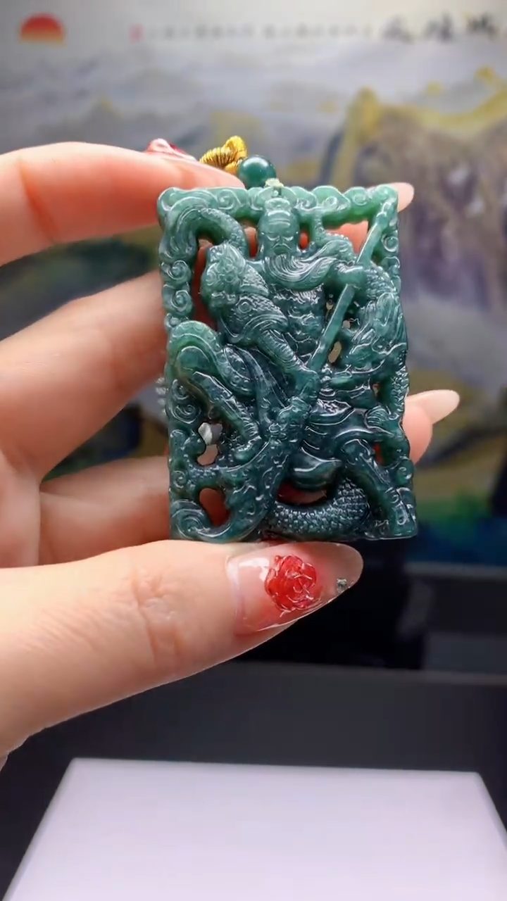 【闪购商品】定制翡翠未镶嵌1064ry-毛货挂件43
