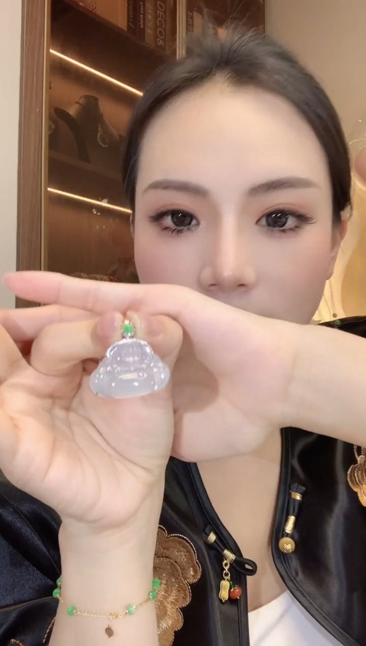 【闪购商品】翡翠吊坠(不含链)18K金镶嵌C22